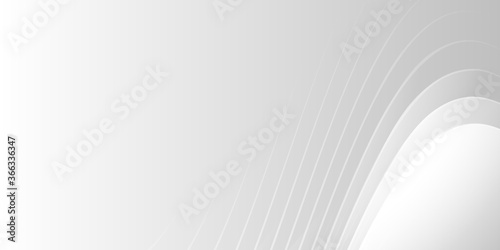 Abstract white grey curve wave lines shape with futuristic concept background for business and corporate © Roisa