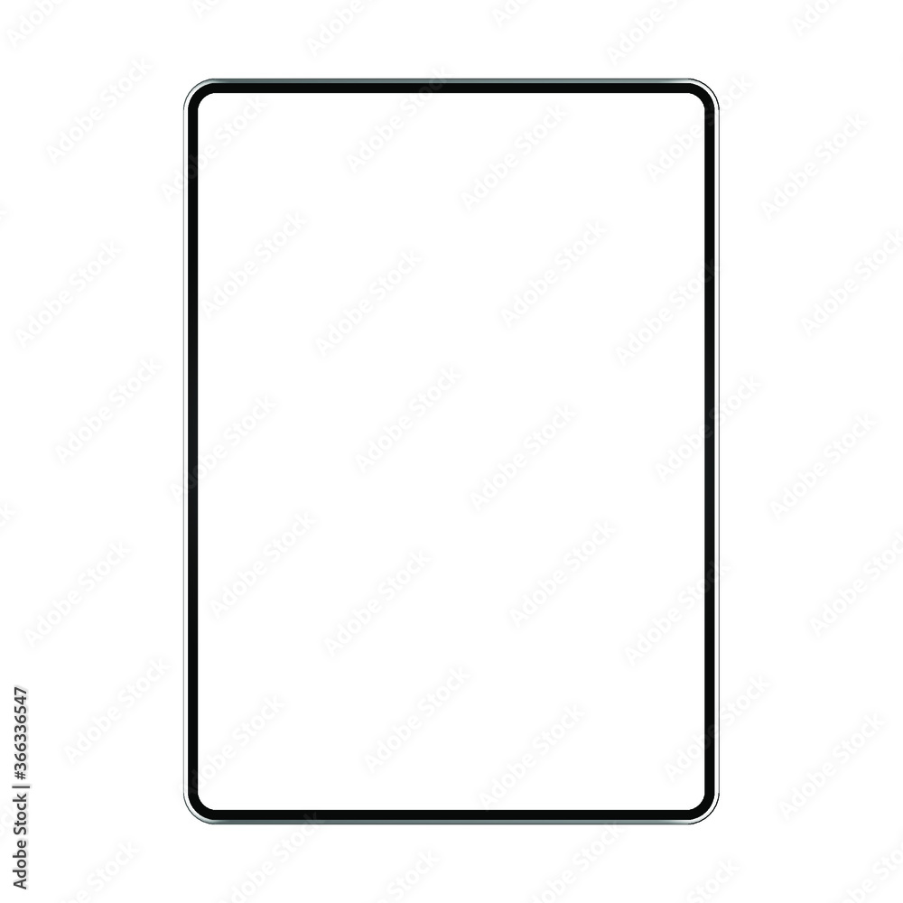 Mockup tablet with white background. Vector illustration.
