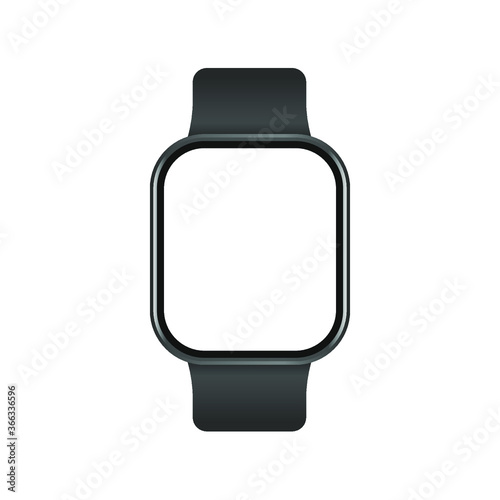 Mockup smart watch with white background. Vector illustration.