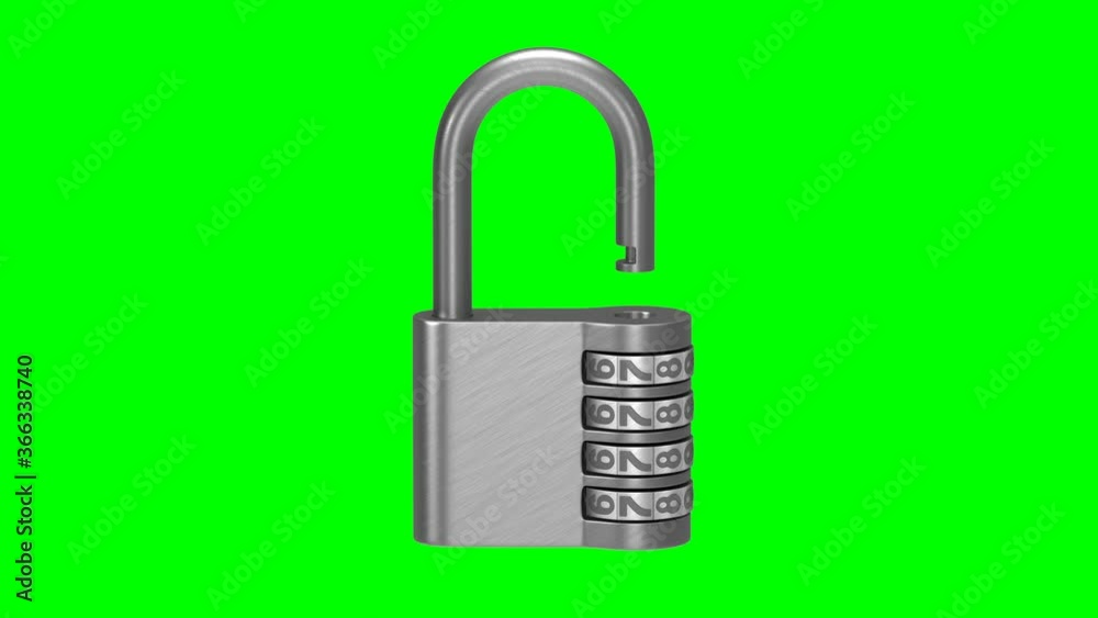 padlock on green background. Isolated 3D render padlock on green background. Isolated 3D render