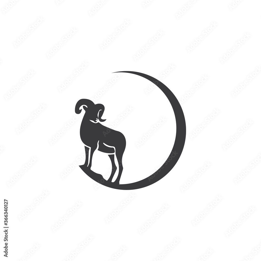 Fototapeta premium Goat Logo Template vector icon