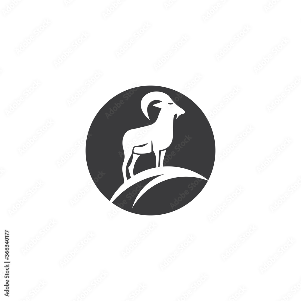 Obraz premium Goat Logo Template vector icon