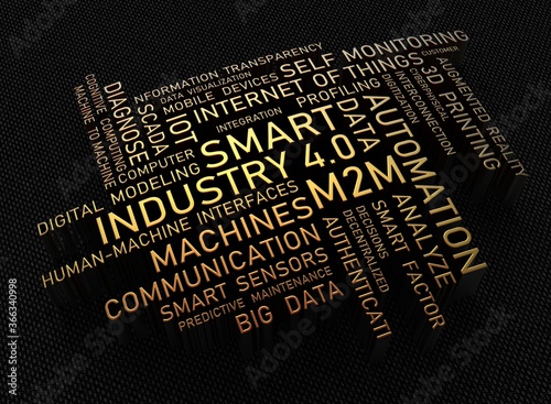 industry 4.0 (industrial revolution v4) - cloud tag