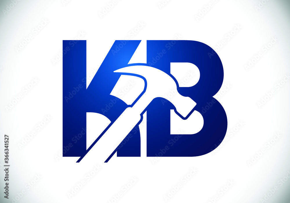 Initial Monogram Letter K B Logo Design Vector Template. K B Letter Logo Design Initial Monogram Letter K B Logo Design Vector Template. K B Letter Logo Design