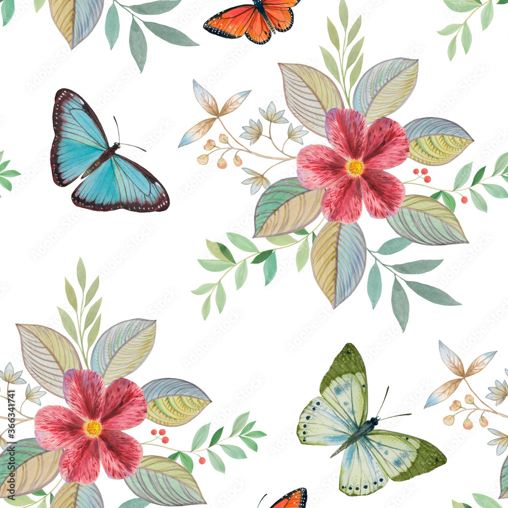 Flowers And Butterflies Designs