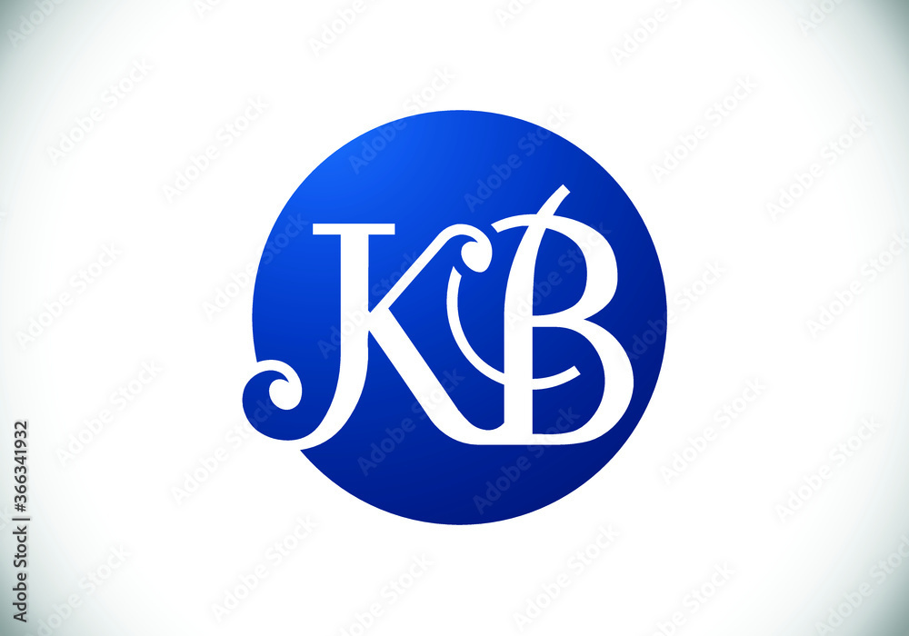 Initial Monogram Letter K B Logo Design Vector Template. K B Letter Logo Design Initial Monogram Letter K B Logo Design Vector Template. K B Letter Logo Design
