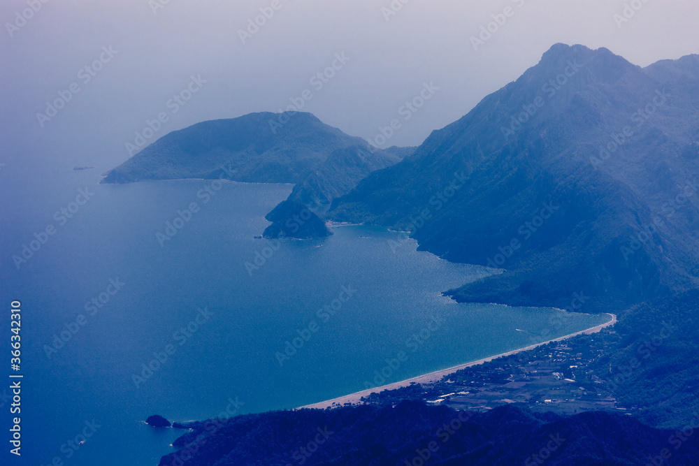 Aeriel view of Cirali on the Turkish Riviera