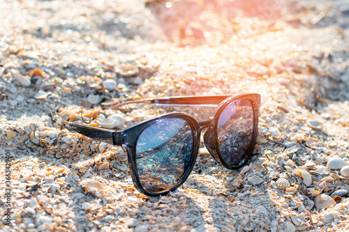 sunglasses on the sand