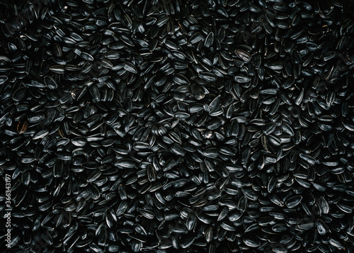 Black sunflower seeds. Texture, background. Sunflower seeds for texture or background. 
