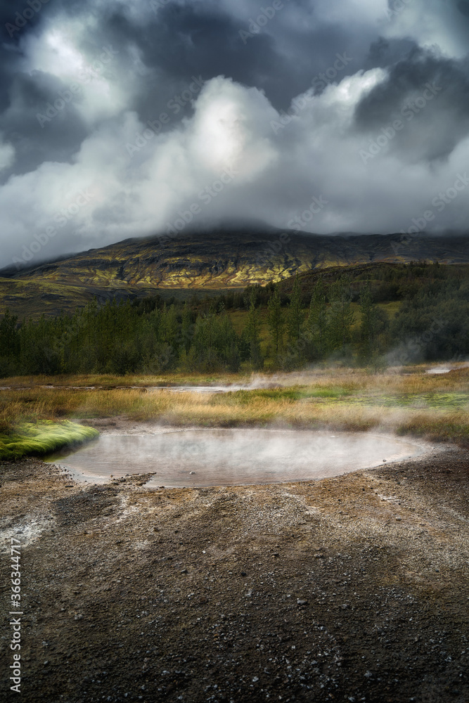 Haukadalur, The Valley Of The Geysers in Iceland Haukadalur, The Valley Of The Geysers in Iceland