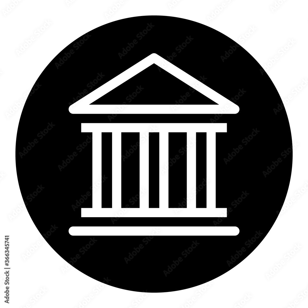 Bank Flat Icon Isolated On White Background Bank Flat Icon Isolated On White Background