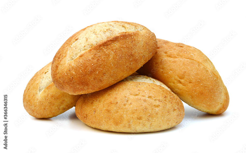 breads isolated on white background