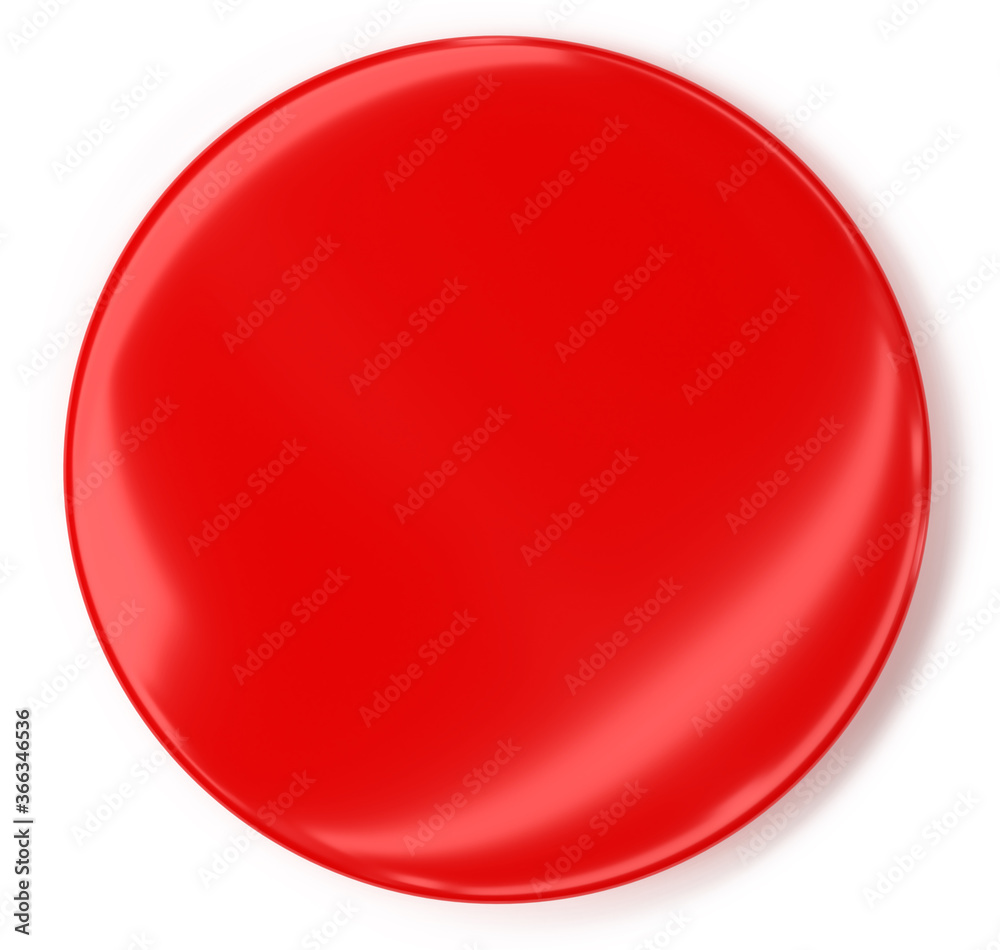 Red round button 3d rendering Red round button 3d rendering
