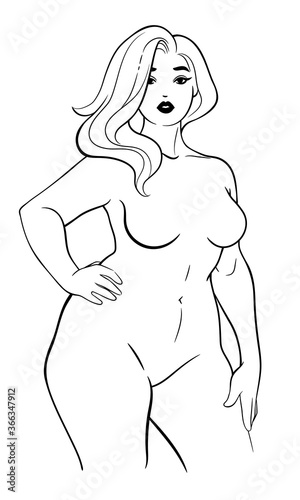 beautiful woman model large size, blank template