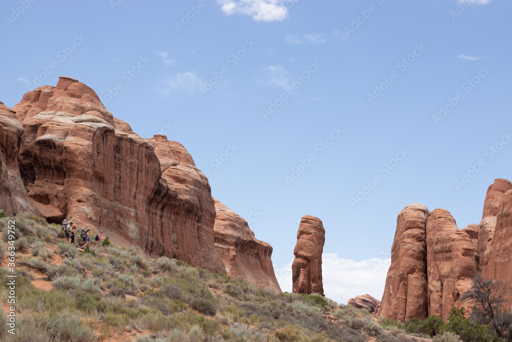 red fins at arches national park