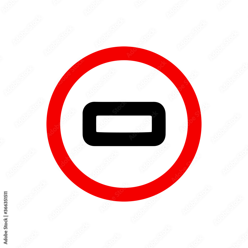 vector illusion icon of prohibited Stand with red circle and glyph icon vector illusion icon of prohibited Stand with red circle and glyph icon