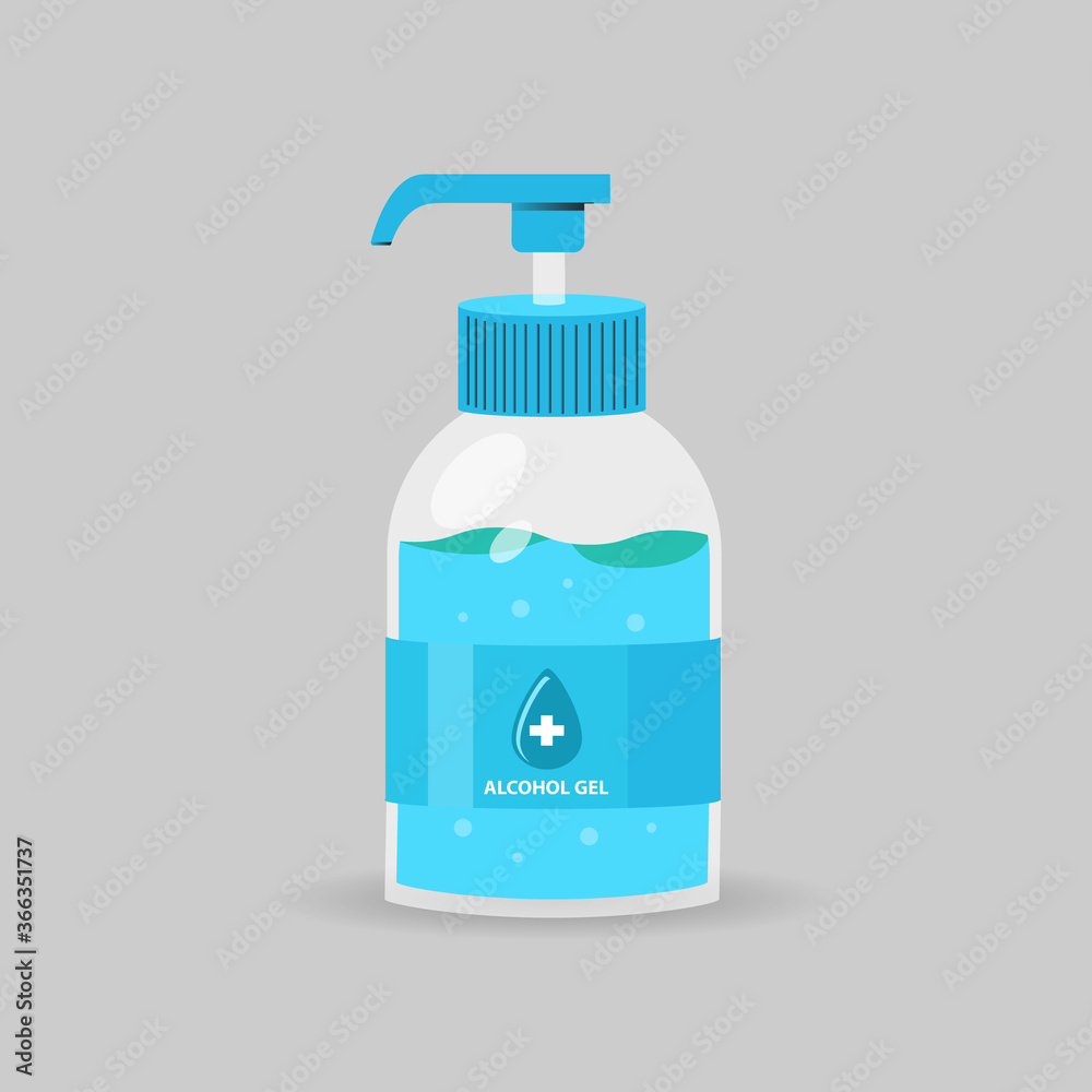 Illustration alcohol gel vector design isolated on grey background Illustration alcohol gel vector design isolated on grey background