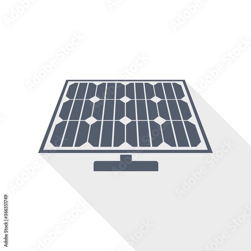 Solar panel, clean energy, power flat design vector icon