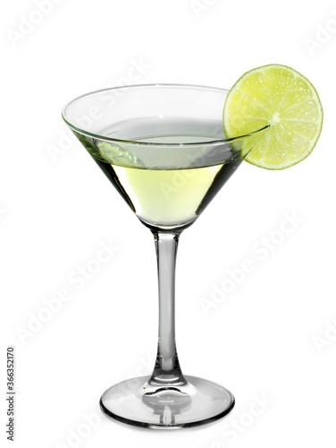 Martini Drink With Lime Decor