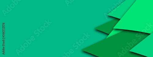 Elegant green layers background for banner design