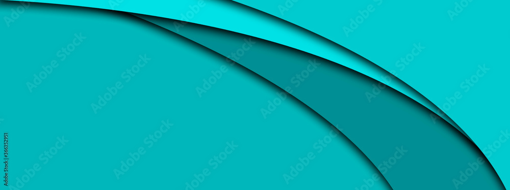 Obraz premium Abstract turquoise modern waves background for luxury banner design