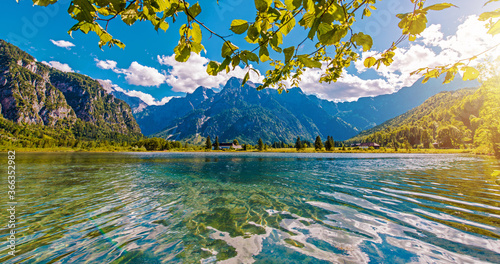 Εκτύπωση καμβά Scenic Austrian Almtal Valley Almsee Lake