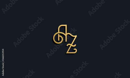 Luxury fashion initial letter AZ logo.