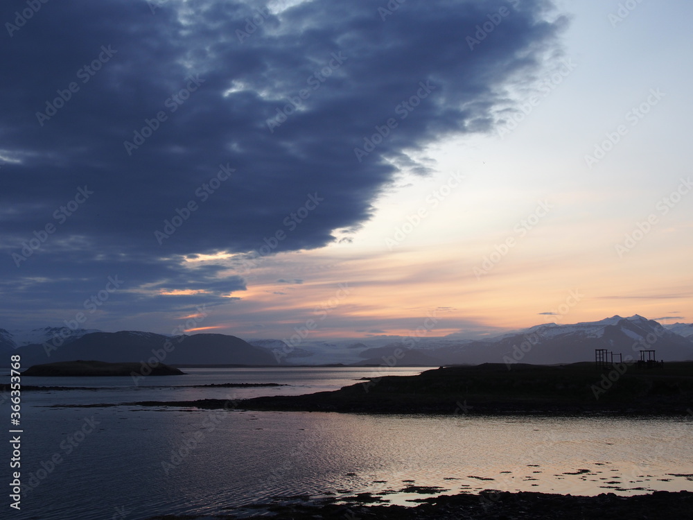 Early summer dusk in Iceland