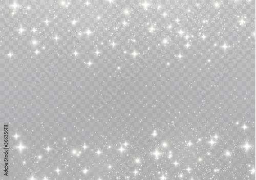 White dust sparks.