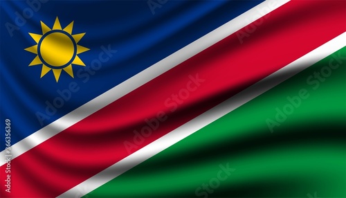 Flag of Namibia background template.