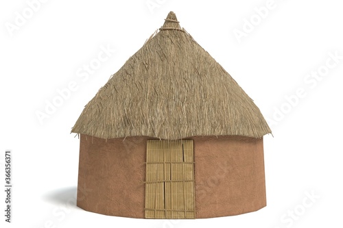 3d illustration of an African Hut