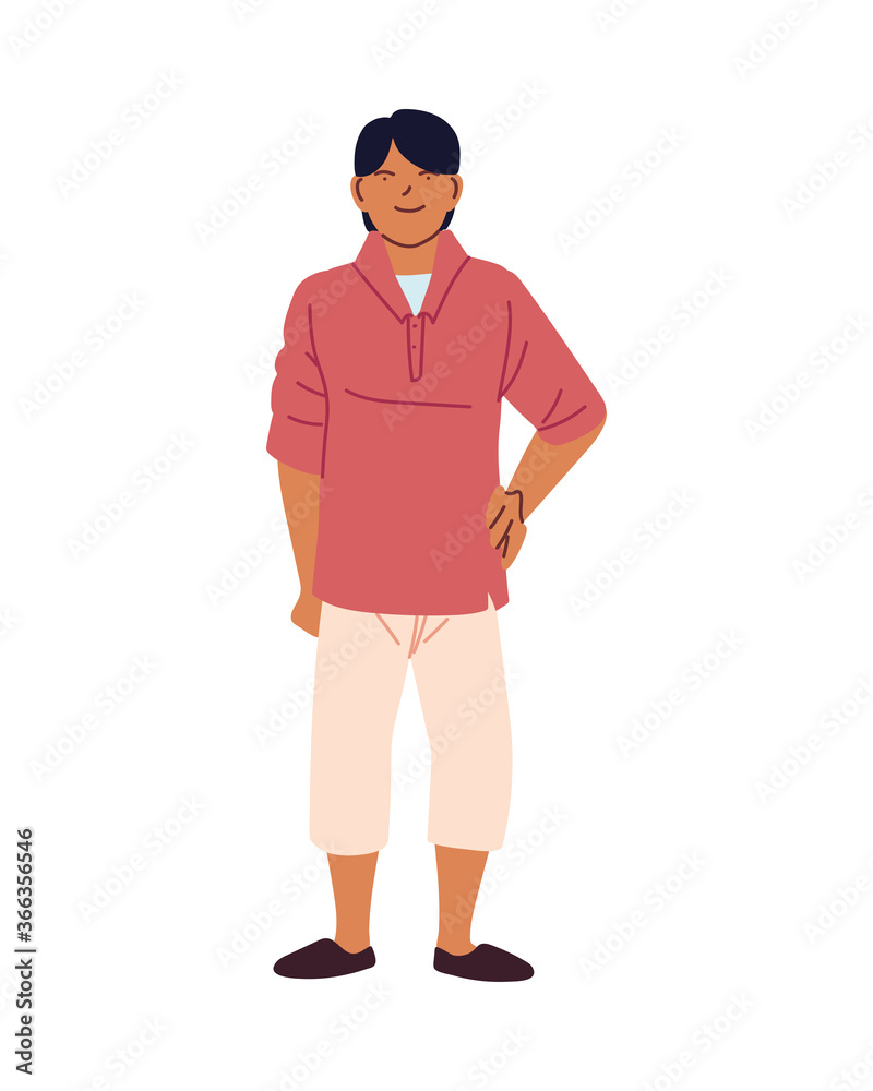 latin man cartoon vector design