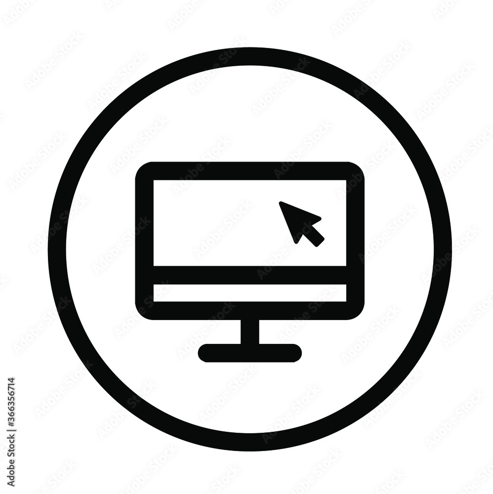 Website icon in a circle vector Website icon in a circle vector