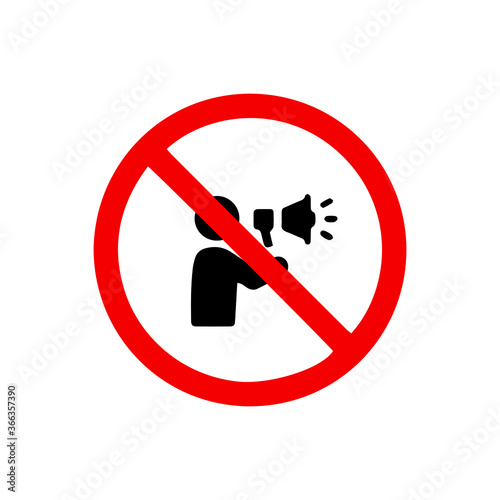 Wallpaper Mural vector illusion icon of prohibited Man announce with red circle on glyph icon Torontodigital.ca