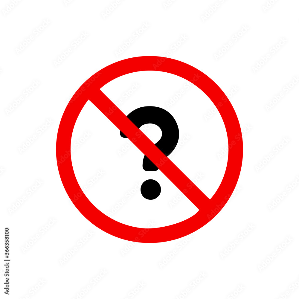 vector illusion icon of prohibited Question with red circle on glyph icon vector illusion icon of prohibited Question with red circle on glyph icon