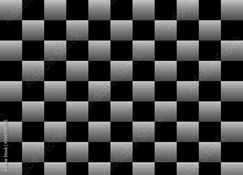 checkered flag background. Black and grey checked, square, plaid seamless pattern. checkered monochrome geometrical background.  © Baanina