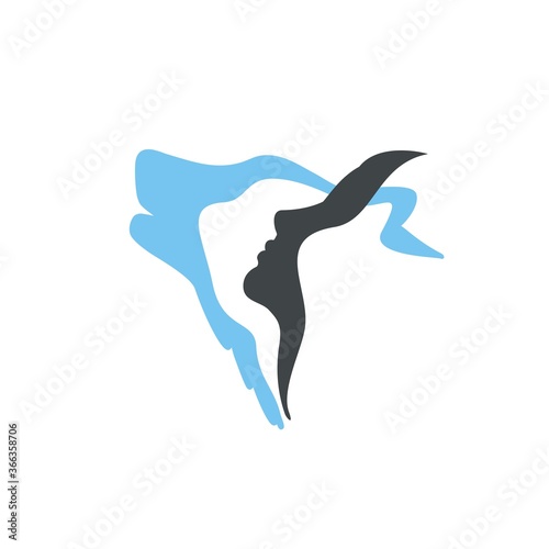 The face of a man and a wolf