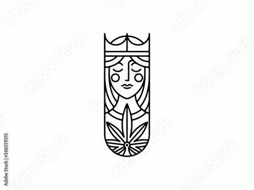 Hemp Queen vector illustration for any use