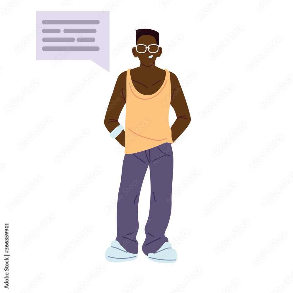 black man cartoon with bubble vector design black man cartoon with bubble vector design