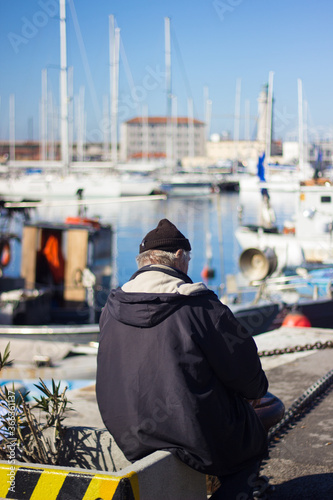 old sailor on the dock