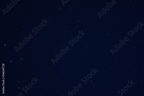 Starry sky in the village with noise in blue and black background