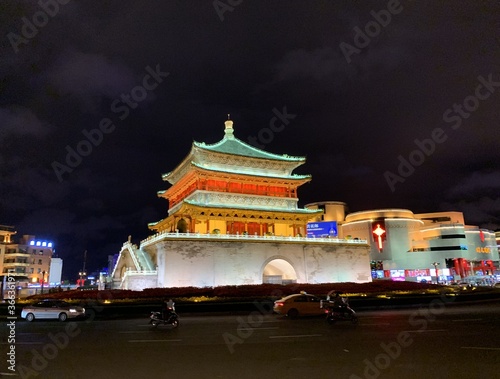 Tour du tambour de nuit à Xi'an, Chine
