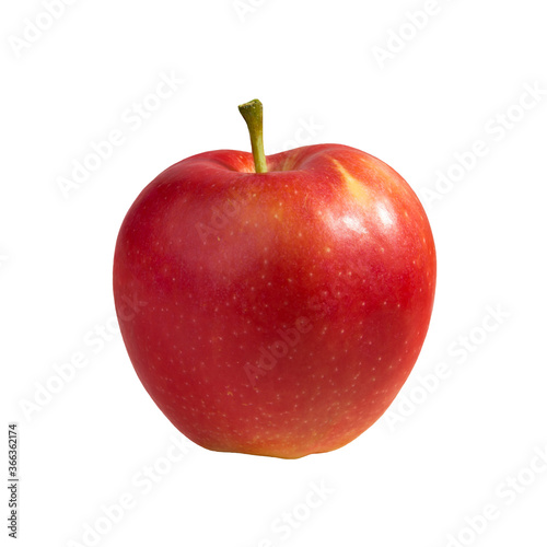 Ripe red apple isolated on white background closeup