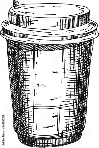 Coffee collection, tools for bartender, vector