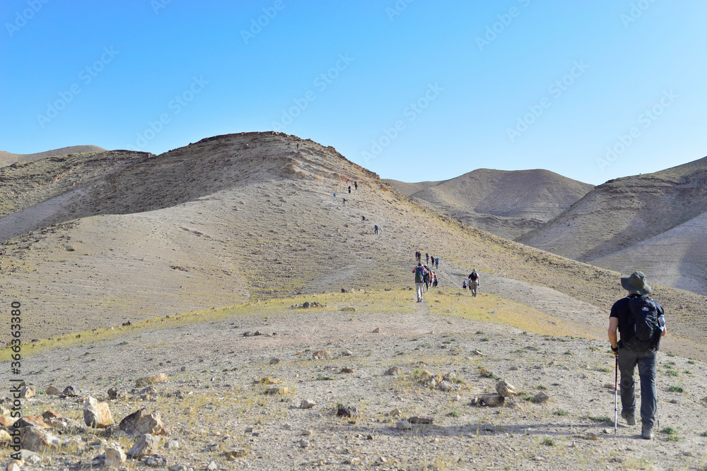 desert sand dunes hills and mountains landscape view