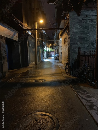 Ruelle de nuit à Xi'an, Chine