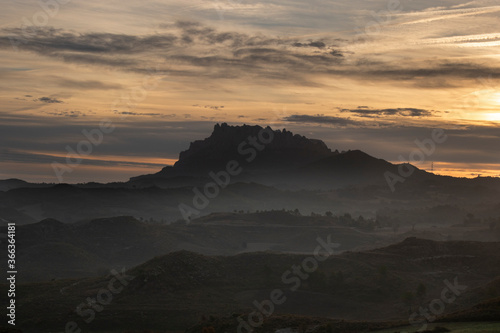 Montserrat mountain in the early morning