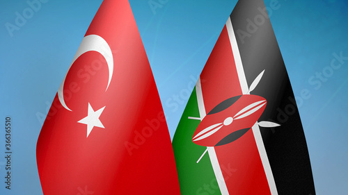 Turkey and Kenya two flags