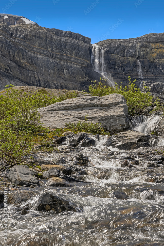 Bow Falls at Bow Glacier in Banff National Park, Alberta, Canada Bow Falls at Bow Glacier in Banff National Park, Alberta, Canada
