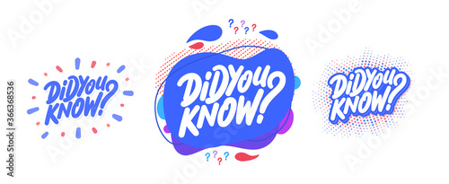 Did you know. Vector banners.